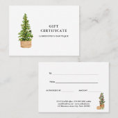 Weihnachtsbaum Modernes Weihnachtsgeschenkzertifik Rabattkarte (Vorne/Hinten)