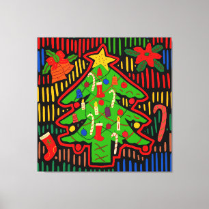 Weihnachtsbaum-Mola von der San Blas-Insel Leinwanddruck