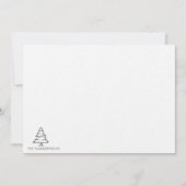 Weihnachtsbaum Monogram Holiday Family Mitteilungskarte (Vorderseite)