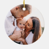 Weihnachtsbaum-Monogramm des Vintagen Trucks Keramik Ornament (Hinten)