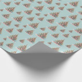 Weihnachtsbaum Muschel Muster Geschenkpapier (Ecke)