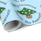 Weihnachtsbaum Mushroom Wrapping Paper Geschenkpapier (Rolleneckpunkt)