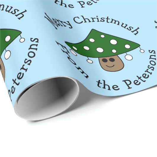 Weihnachtsbaum Mushroom Wrapping Paper Geschenkpapier (Rolleneckpunkt)
