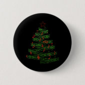 Weihnachtsbaum Musical Notes Song Xmas Musician Button (Vorderseite)