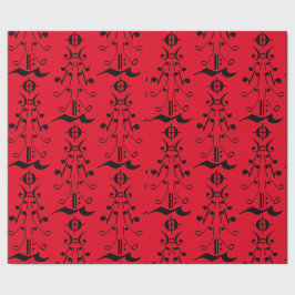 Weihnachtsbaum - Musiknote und Symbole Geschenkpapier