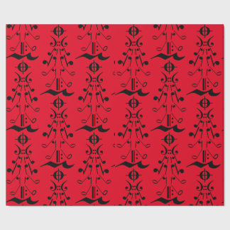 Weihnachtsbaum - Musiknote und Symbole Geschenkpapier