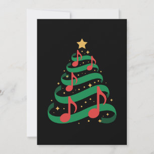 Weihnachtsbaum Musiknoten Stern Xmas Melodie Einladung
