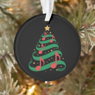 Weihnachtsbaum Musiknoten Stern Xmas Melodie Ornament