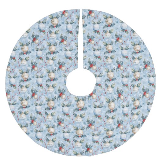 Weihnachtsbaum-Muster-Baumskirt Polyester Weihnachtsbaumdecke (Vorderseite)