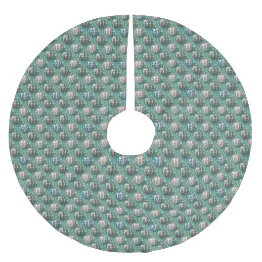 Weihnachtsbaum-Muster-Baumskirt Polyester Weihnachtsbaumdecke (Vorderseite)