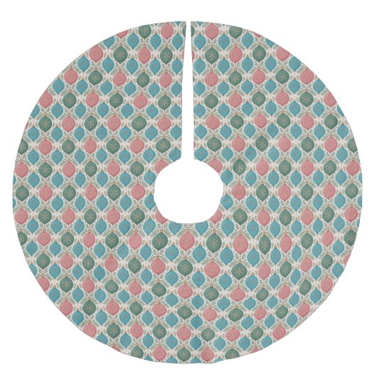 Weihnachtsbaum-Muster-Baumskirt Polyester Weihnachtsbaumdecke (Vorderseite)