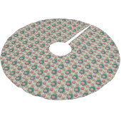 Weihnachtsbaum-Muster-Baumskirt Polyester Weihnachtsbaumdecke (Schrägansicht)