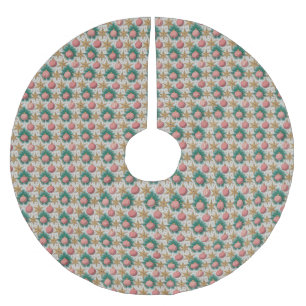 Weihnachtsbaum-Muster-Baumskirt Polyester Weihnachtsbaumdecke