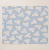 Weihnachtsbaum Muster Blau Sherpadecke (Vorderseite (Horizontal))