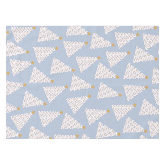 Weihnachtsbaum Muster Blau Tischdecke (Vorderseite (Horizontal))