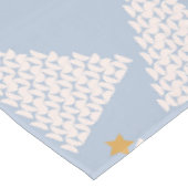 Weihnachtsbaum Muster Blau Tischdecke (Schrägansicht)