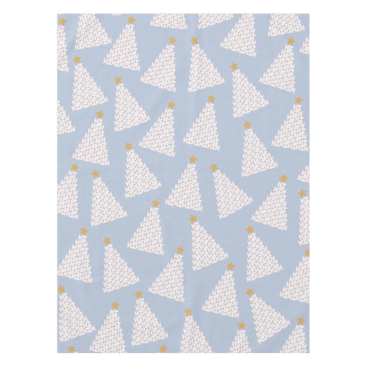 Weihnachtsbaum Muster Blau Tischdecke (Vorderseite)