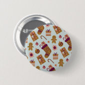 Weihnachtsbaum-Muster Button (Vorne & Hinten)