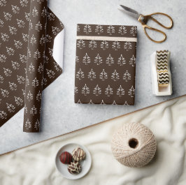 Weihnachtsbaum Muster Dunkle Schokolade Geschenkpapier