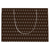 Weihnachtsbaum Muster Dunkle Schokolade Große Geschenktüte (Vorderseite)