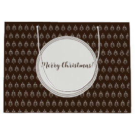 Weihnachtsbaum Muster Dunkle Schokolade Große Geschenktüte