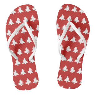 Weihnachtsbaum-Muster-Flip-Flops Badesandalen
