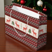 Weihnachtsbaum-Muster für Rentiere | Urlaub Große Geschenktüte