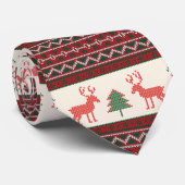 Weihnachtsbaum-Muster für Rentiere | Urlaub Krawatte (Gerollt)