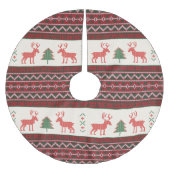 Weihnachtsbaum-Muster für Rentiere | Urlaub Polyester Weihnachtsbaumdecke (Vorderseite)