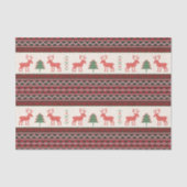 Weihnachtsbaum-Muster für Rentiere | Urlaub Seidenpapier (Vorderseite)