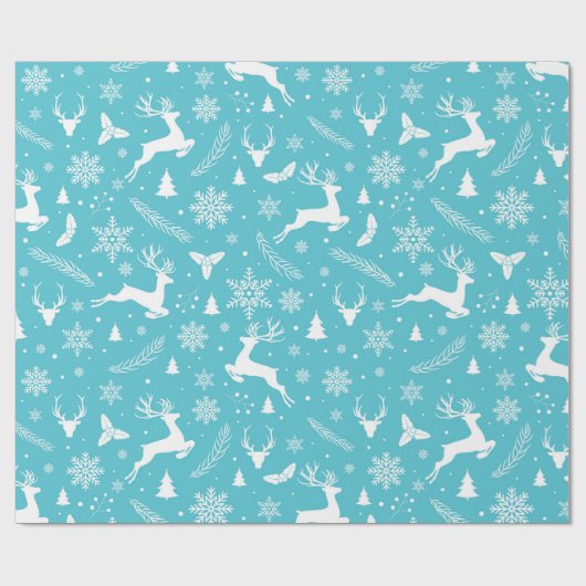 Weihnachtsbaum-Muster Geschenkpapier (Flach)