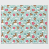 Weihnachtsbaum-Muster Geschenkpapier (Flach)