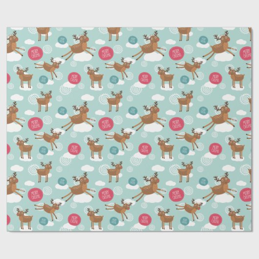 Weihnachtsbaum-Muster Geschenkpapier (Flach)