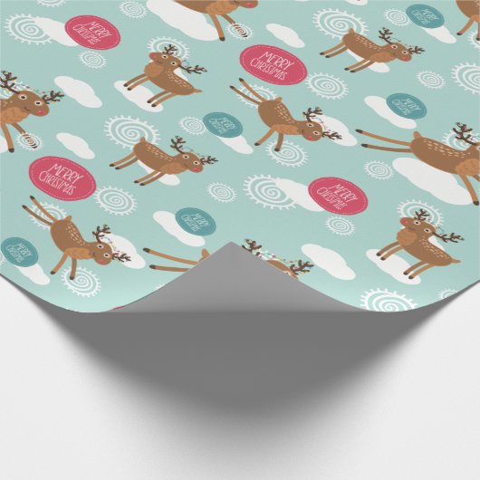 Weihnachtsbaum-Muster Geschenkpapier (Ecke)