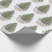 Weihnachtsbaum-Muster Geschenkpapier (Ecke)