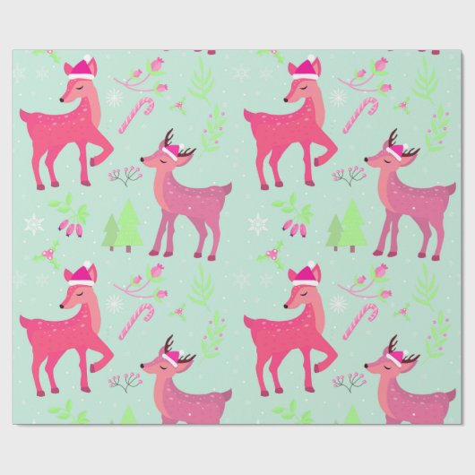 Weihnachtsbaum-Muster Geschenkpapier (Flach)