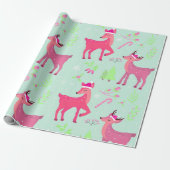 Weihnachtsbaum-Muster Geschenkpapier (Ungerollt)