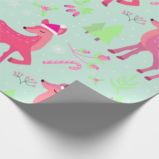 Weihnachtsbaum-Muster Geschenkpapier (Ecke)