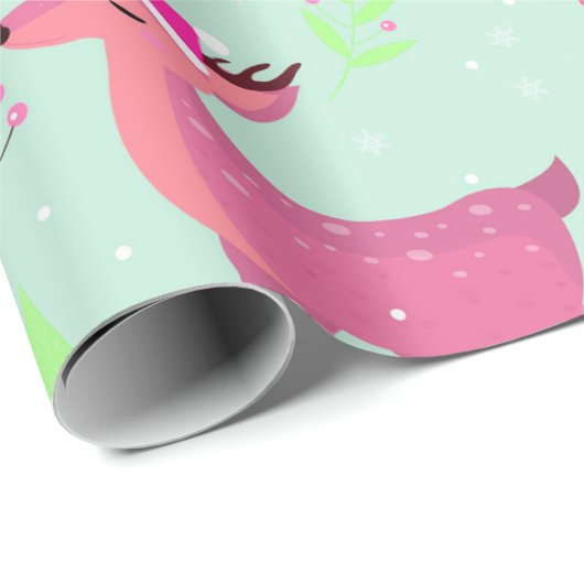 Weihnachtsbaum-Muster Geschenkpapier (Rolleneckpunkt)