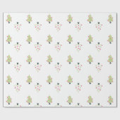 Weihnachtsbaum-Muster Geschenkpapier (Flach)