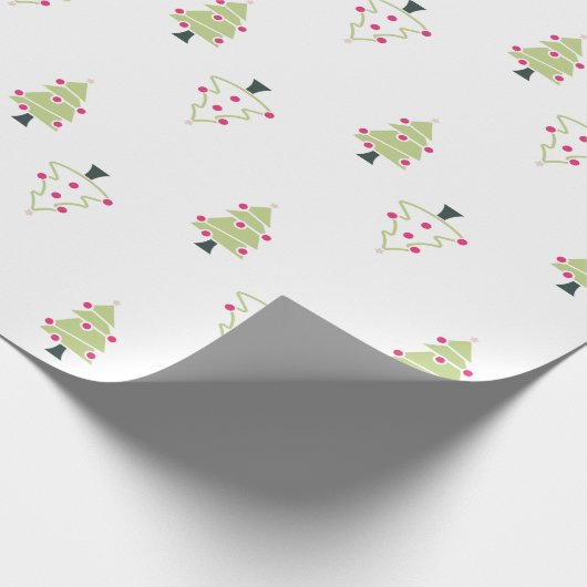 Weihnachtsbaum-Muster Geschenkpapier (Ecke)