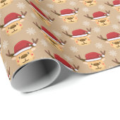 Weihnachtsbaum-Muster Geschenkpapier (Rolleneckpunkt)