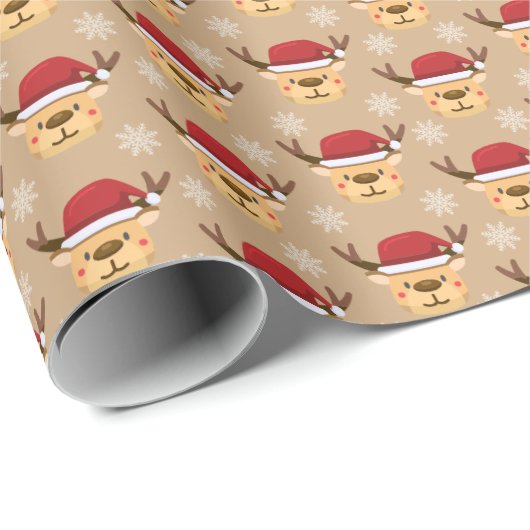 Weihnachtsbaum-Muster Geschenkpapier (Rolleneckpunkt)