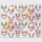 Weihnachtsbaum-Muster Geschenkpapier (Flach)