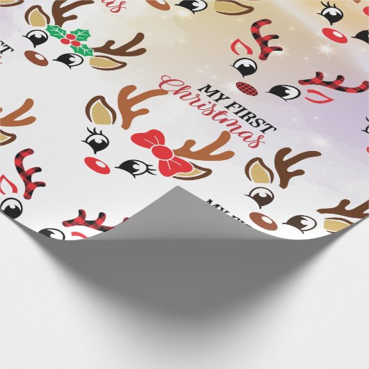 Weihnachtsbaum-Muster Geschenkpapier (Ecke)