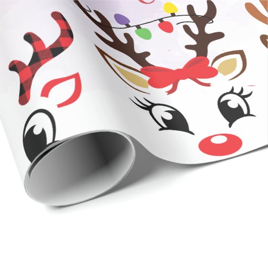 Weihnachtsbaum-Muster Geschenkpapier (Rolleneckpunkt)