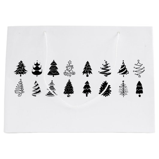 WEIHNACHTSBAUM-MUSTER-GESCHENKTÜTE GROßE GESCHENKTÜTE (Vorderseite)