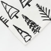Weihnachtsbaum-Muster-Girly Chic des Schwarz-| Fleecedecke (Ecke)