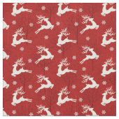 Weihnachtsbaum Muster Gold Red Stoff (Nahaufnahme)