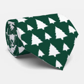 Weihnachtsbaum-Muster grün und weiß Krawatte (Gerollt)
